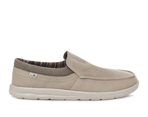 Sanuk Sko Norge Nettbutikk Hi Bro Lite Hemp Slip on Herre Beige